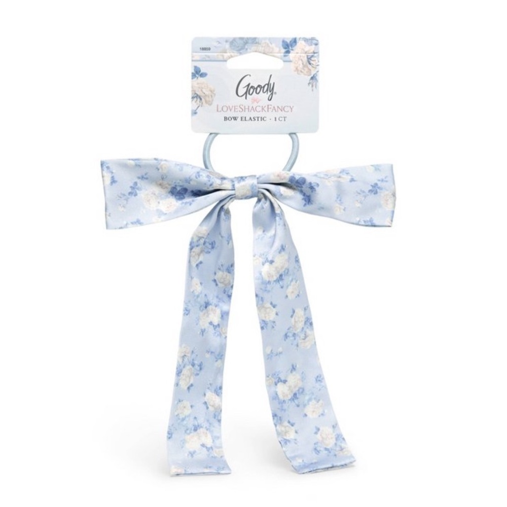 Goody x LoveShackFancy Blue Floral Bow Elastic - Picture 1 of 12